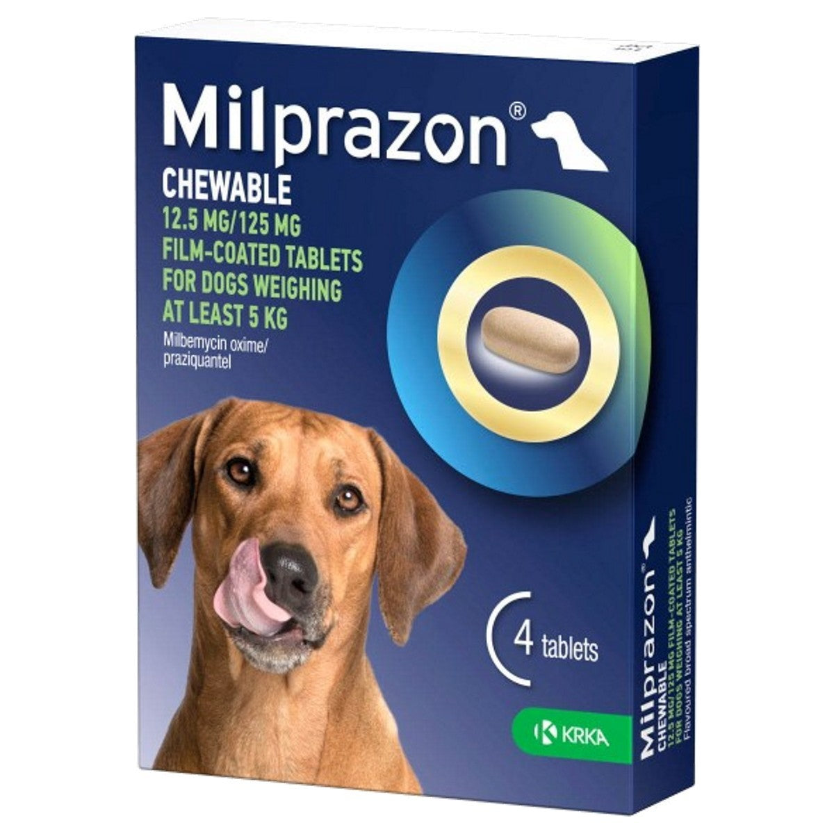 Milprazon 12.5mg/125mg Chewable Tablets for Dogs 4s