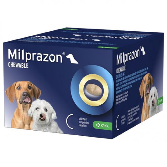 Milprazon 2.5mg/25mg Chewable Tablets for Small Dogs and Puppies 48s