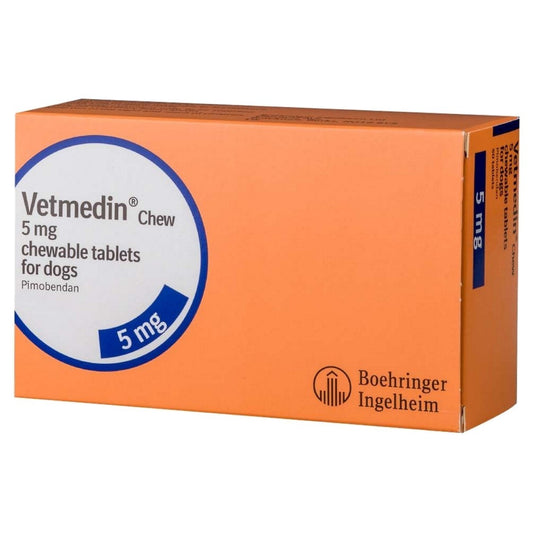 Vetmedin 5mg Flavoured Tablets for Dogs 50s