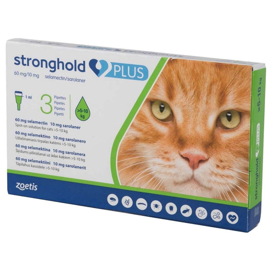 Stronghold Plus 60mg Spot-On Solution for Cats 3s