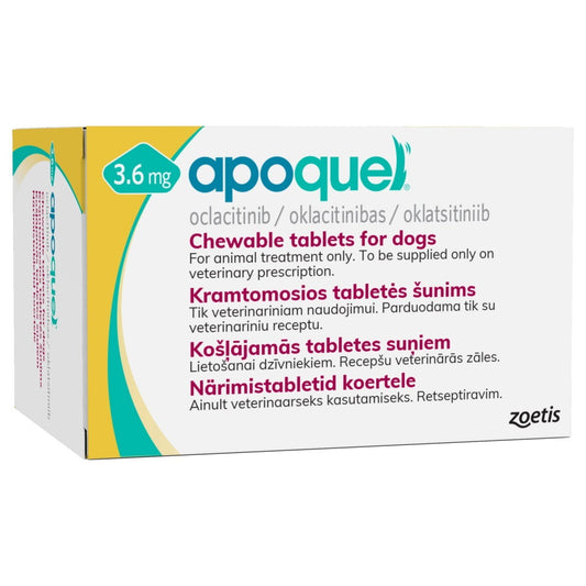 Apoquel 3.6mg Chewable Tablets for Dogs 100 tabs