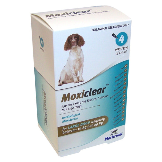 Moxiclear Spot On Solution for Large Dogs (4 Pipettes)