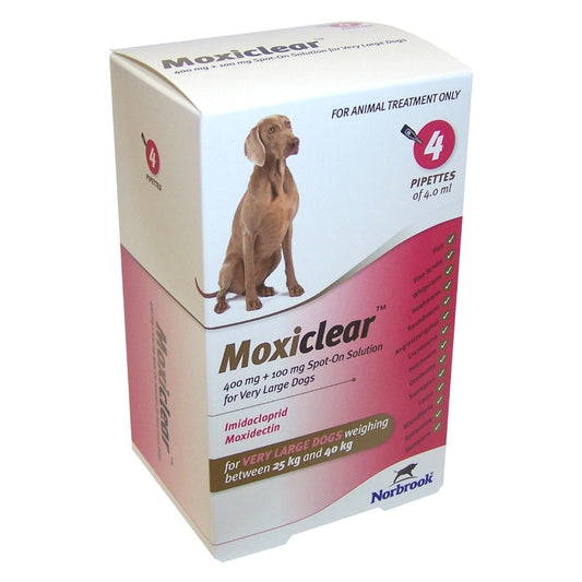 Moxiclear Spot On Solution for Very Large Dogs (4 Pipettes)