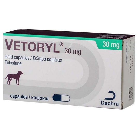 Vetoryl 30mg Hard Capsules for Dogs 30s