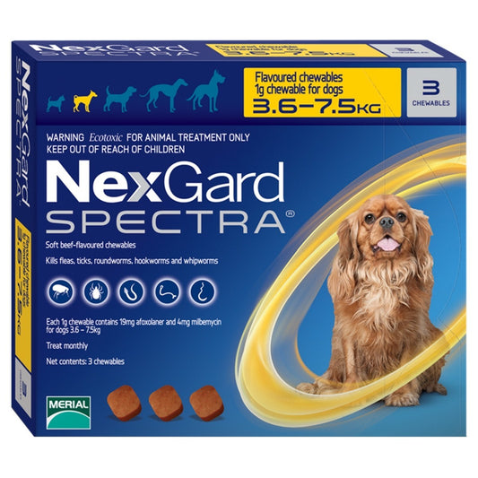 NexGard Spectra Chewable Tablets for Small Dogs 3s