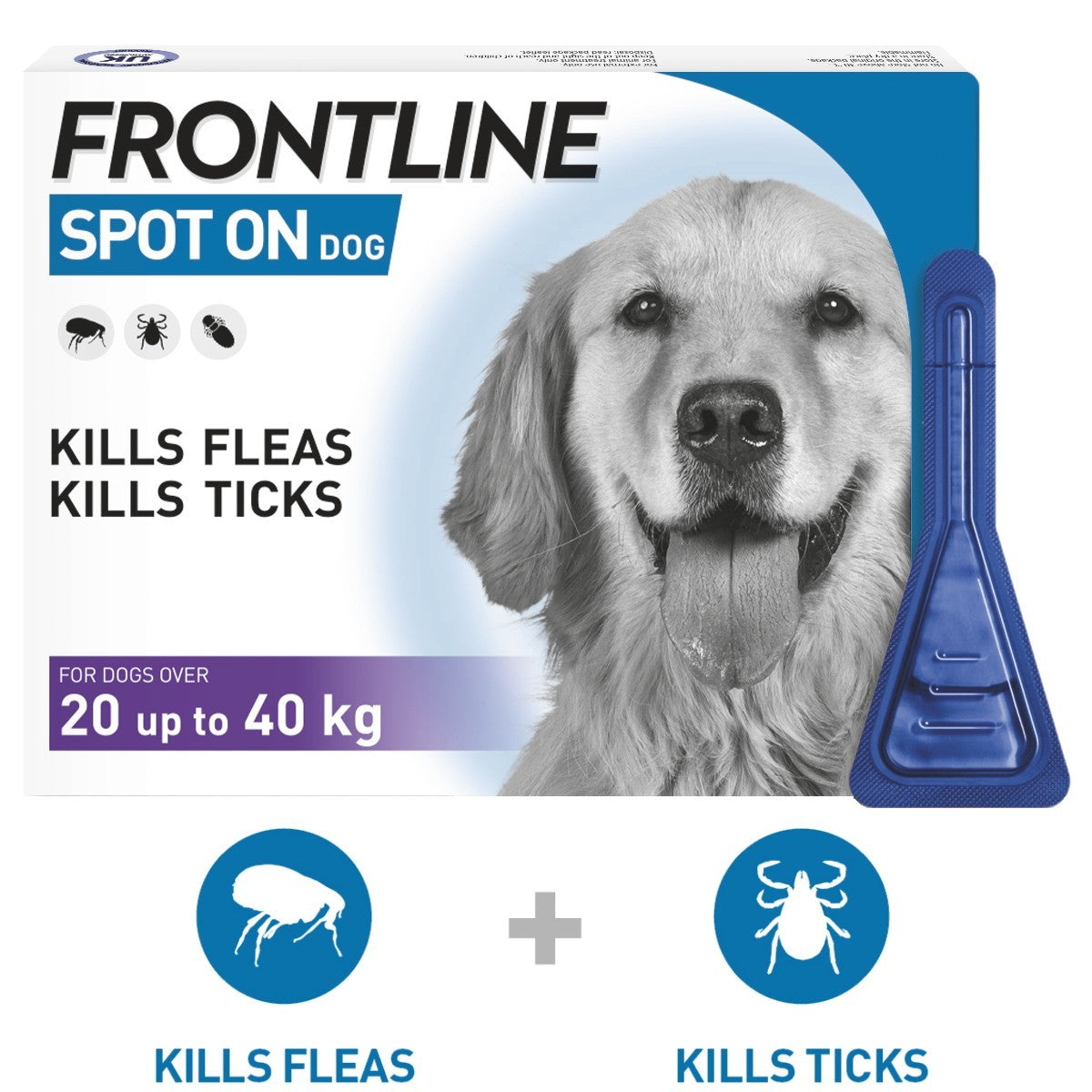 FRONTLINE Spot On Flea and Tick Treatment for Large Dogs - From £7.88