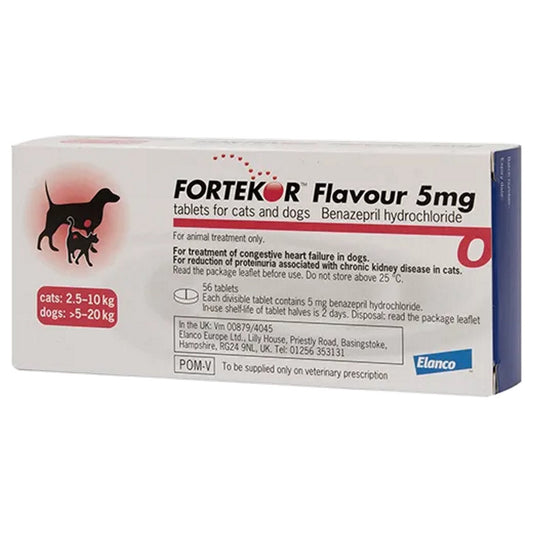 Fortekor 5mg Flavoured Tablets for Cats and Dogs 28s